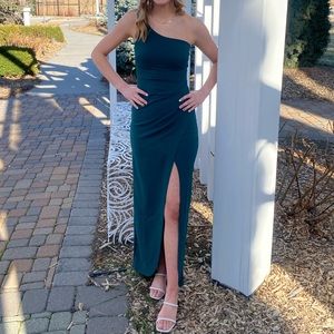 green prom dress